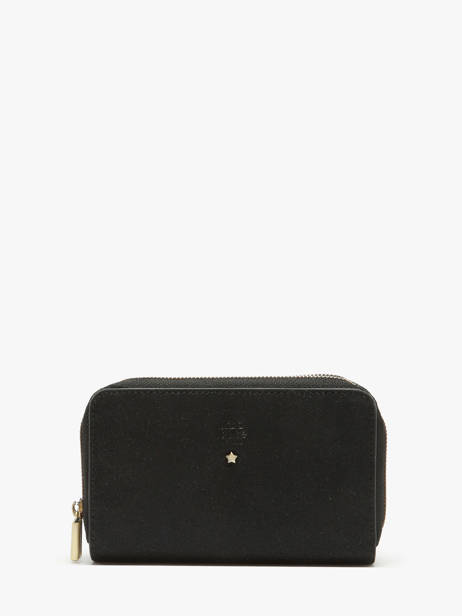 Portefeuille Leder Mila louise Zwart vintage 3875X